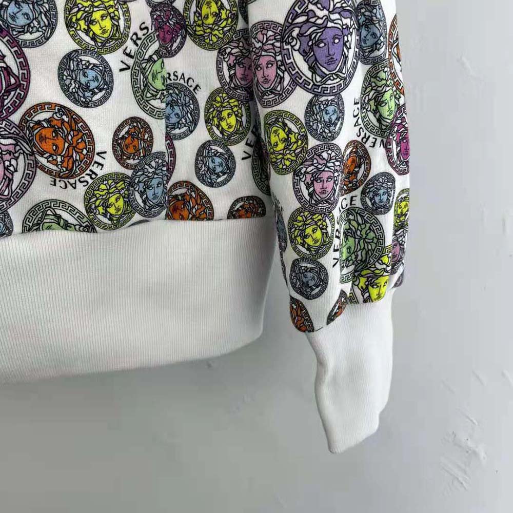 Versace Women Medusa Amplified Print Cotton Hoodie - image 4