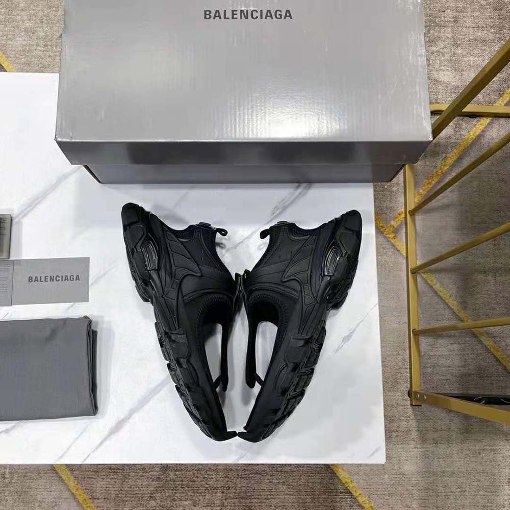 Balenciaga Women Track Thong in Black Neoprene and Rubber - image 4