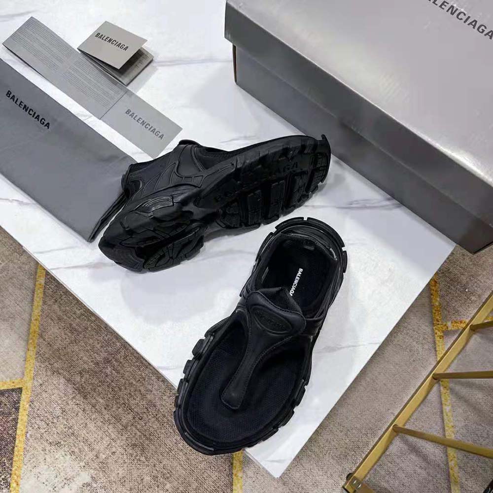 Balenciaga Women Track Thong in Black Neoprene and Rubber - image 5