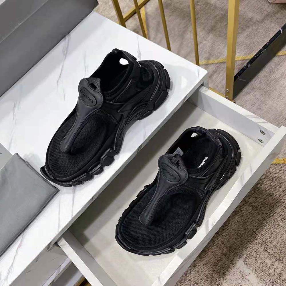 Balenciaga Women Track Thong in Black Neoprene and Rubber - image 6