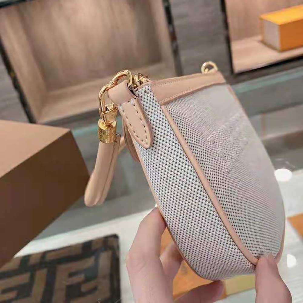 Burberry Women Embossed Logo Canvas and Leather Olympia Pouch - image 6