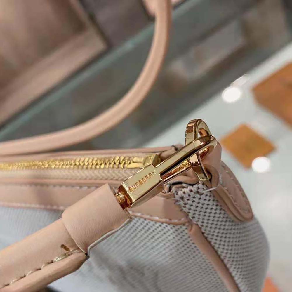 Burberry Women Embossed Logo Canvas and Leather Olympia Pouch - image 10
