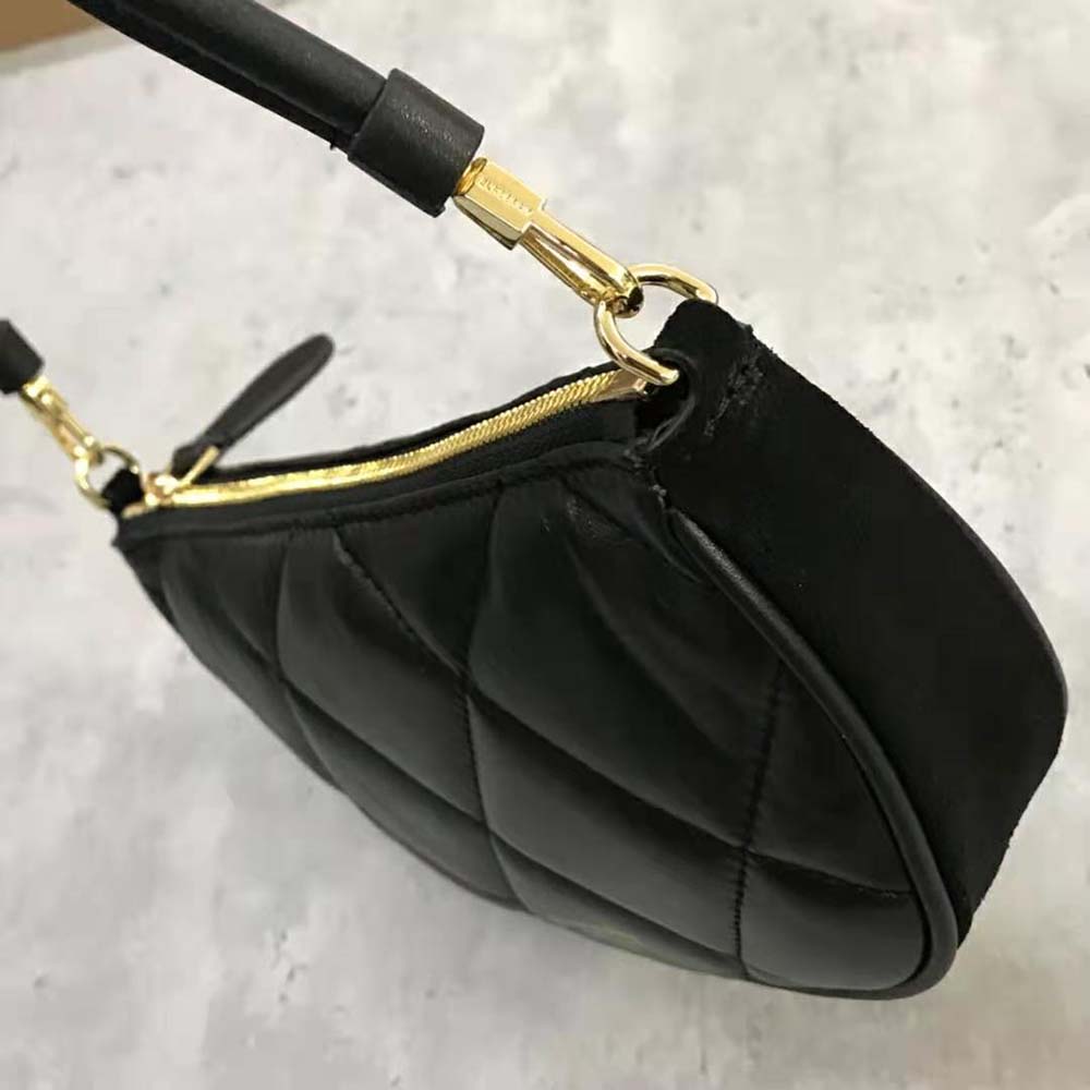 Burberry Women Quilted Lambskin Olympia Pouch-Black - image 6