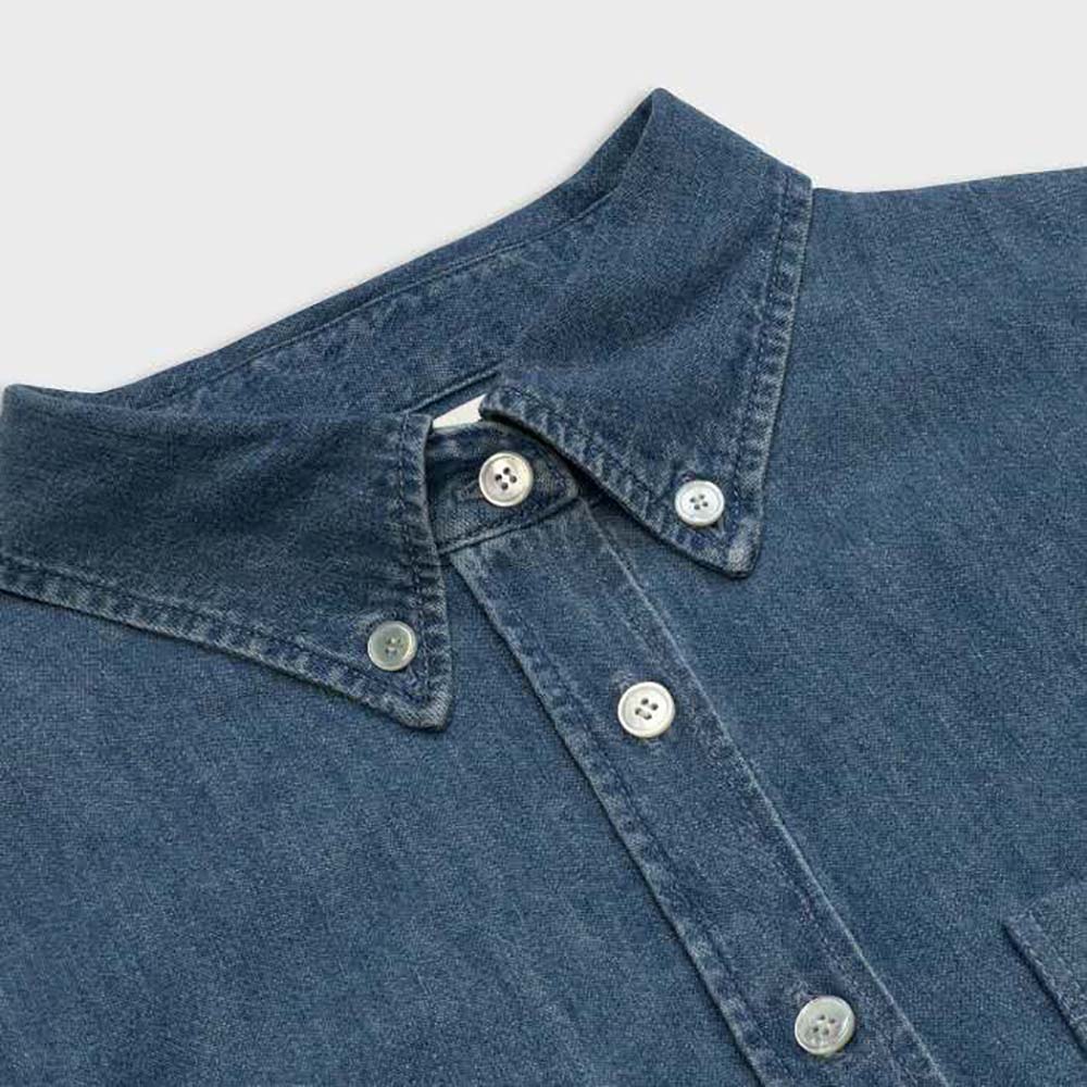 Celine Women Cowboy Shirt Sulky in Light Denim - image 6