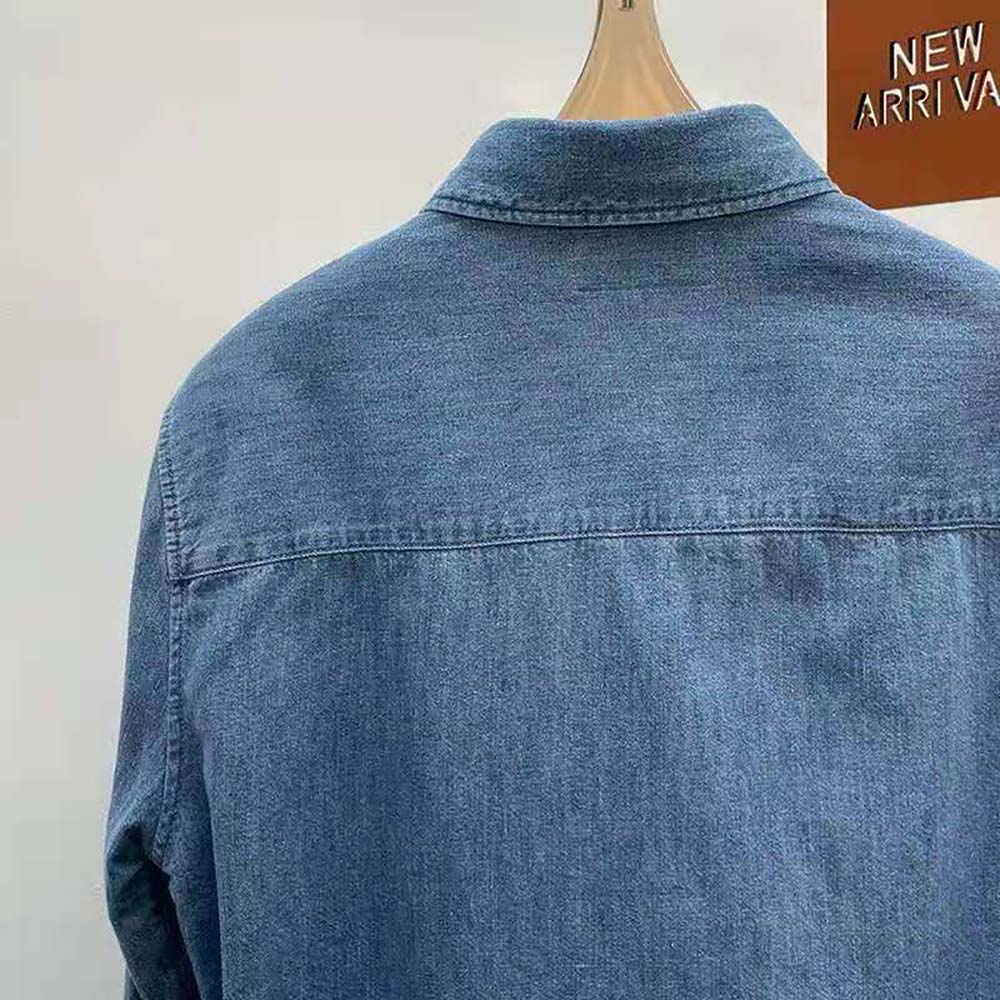 Celine Women Cowboy Shirt Sulky in Light Denim - image 5