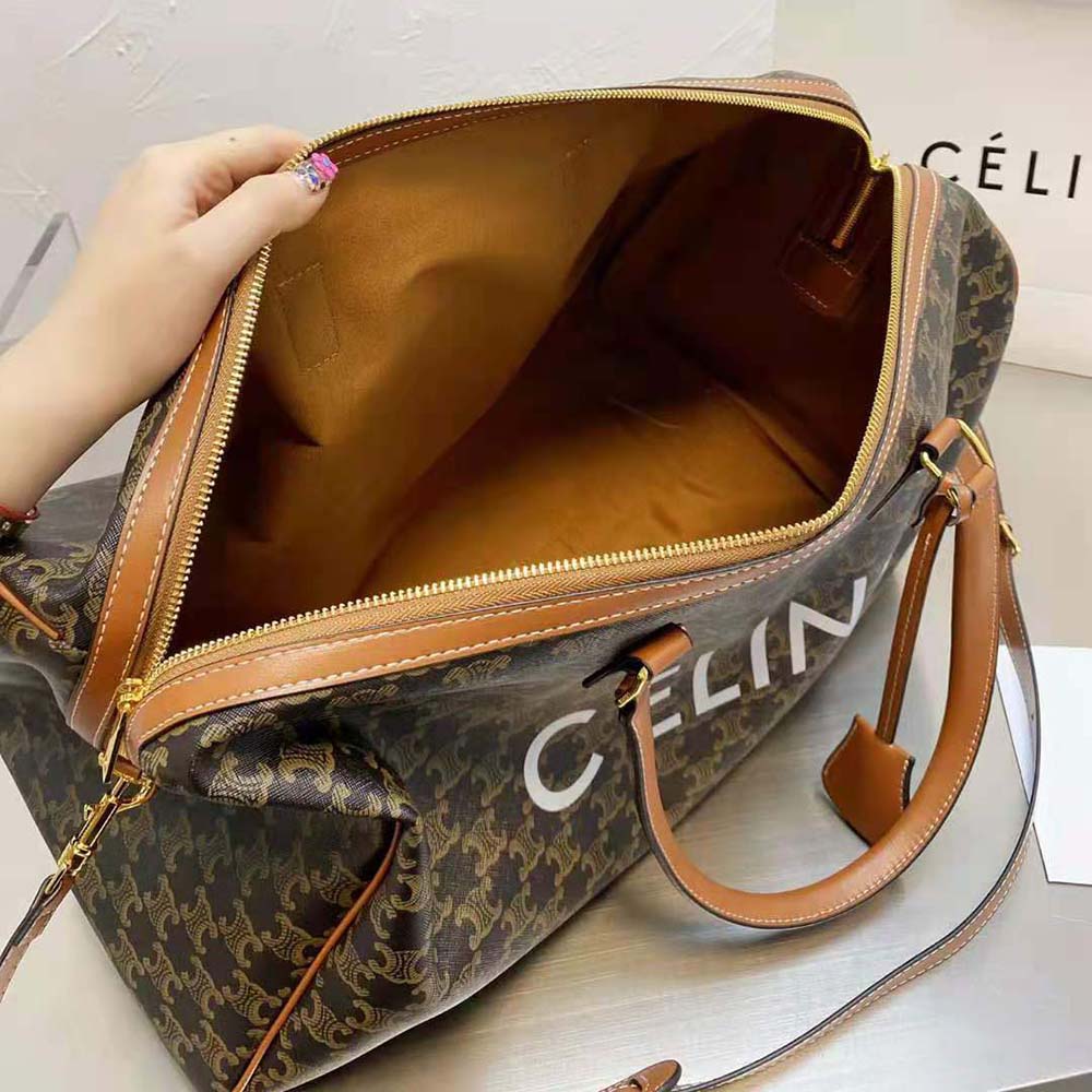 Celine Women Large Voyage Bag in Triomphe Canvas with Celine Print - image 8