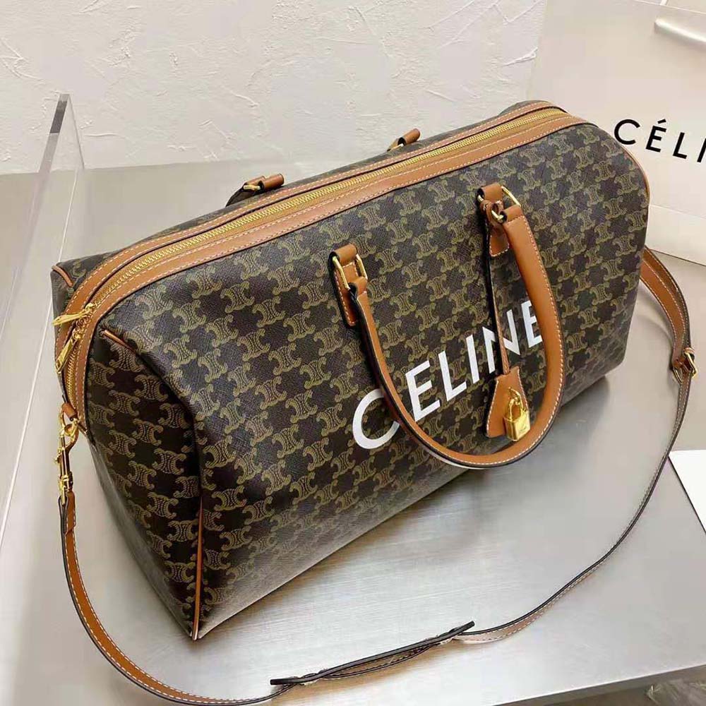Celine Women Large Voyage Bag in Triomphe Canvas with Celine Print - image 7