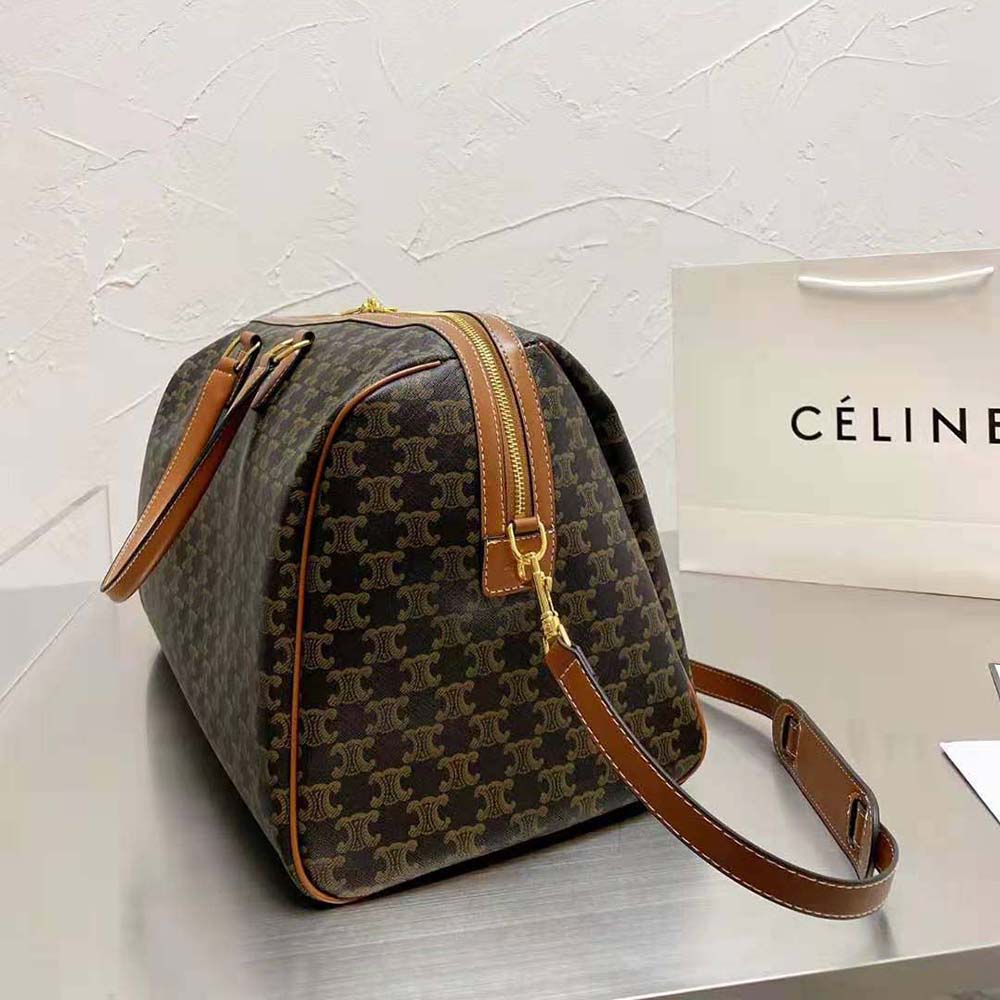 Celine Women Large Voyage Bag in Triomphe Canvas with Celine Print - image 5