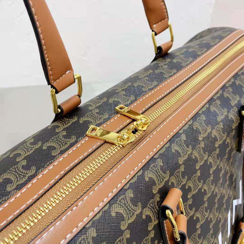 Celine Women Large Voyage Bag in Triomphe Canvas with Celine Print - image 10