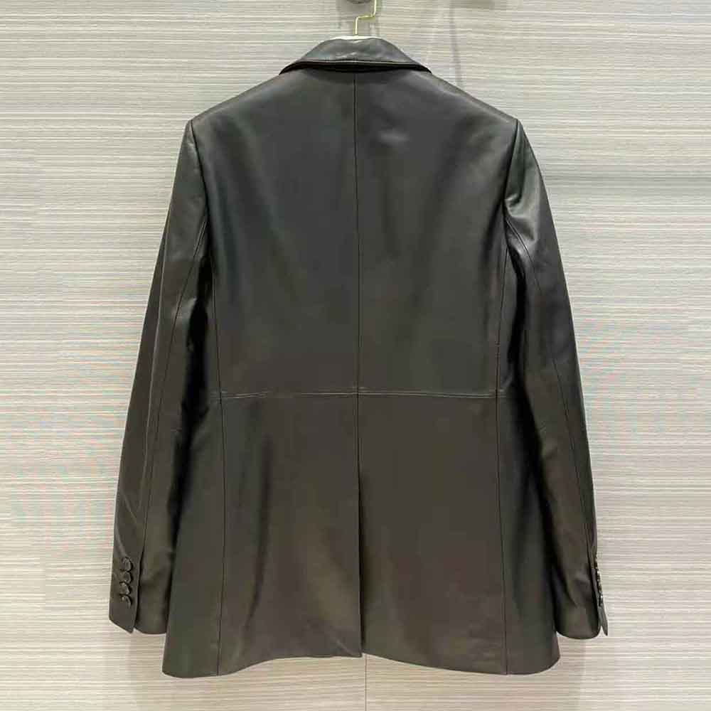 Celine Women Tournon Jacket in Lambskin Leather-Black - image 4