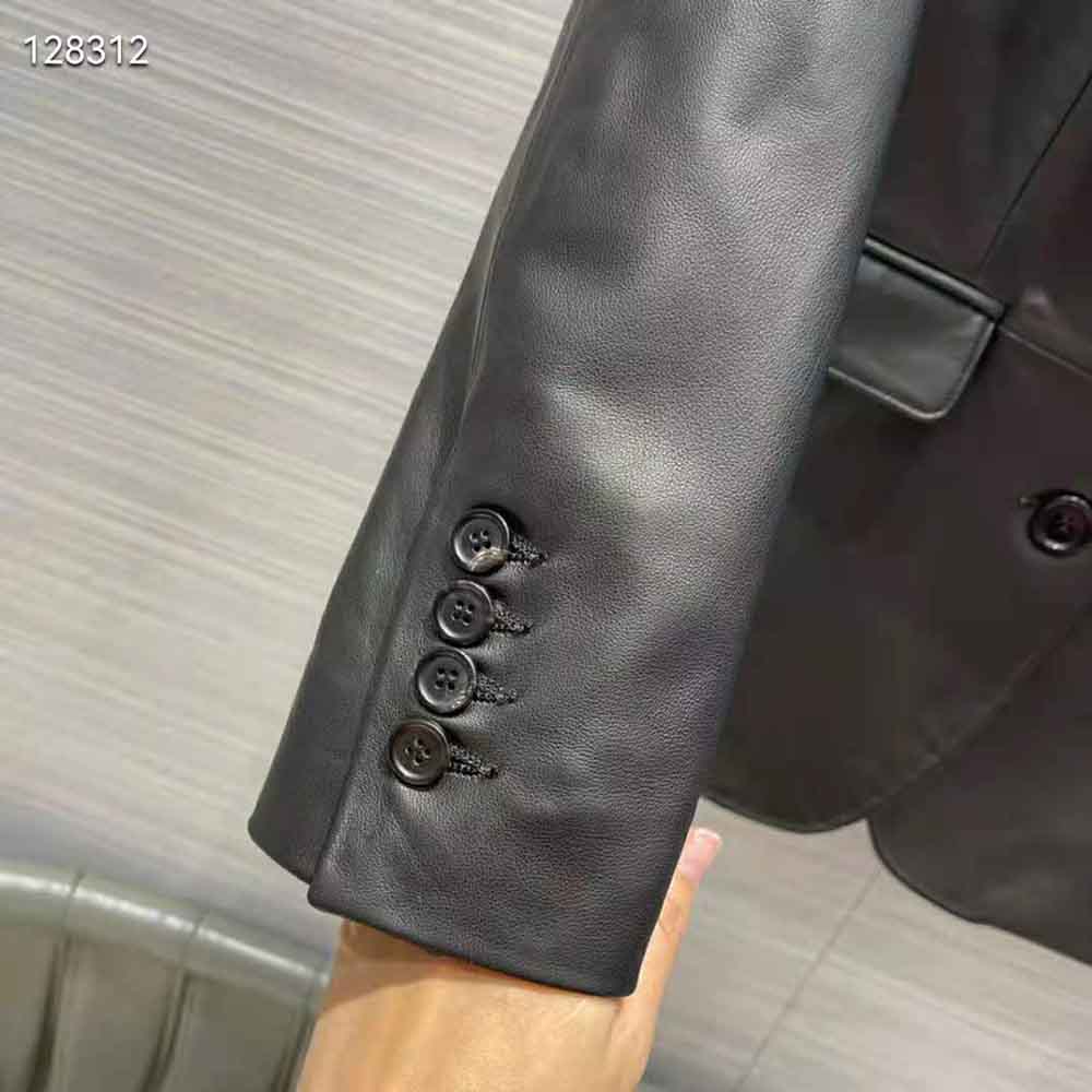 Celine Women Tournon Jacket in Lambskin Leather-Black - image 10
