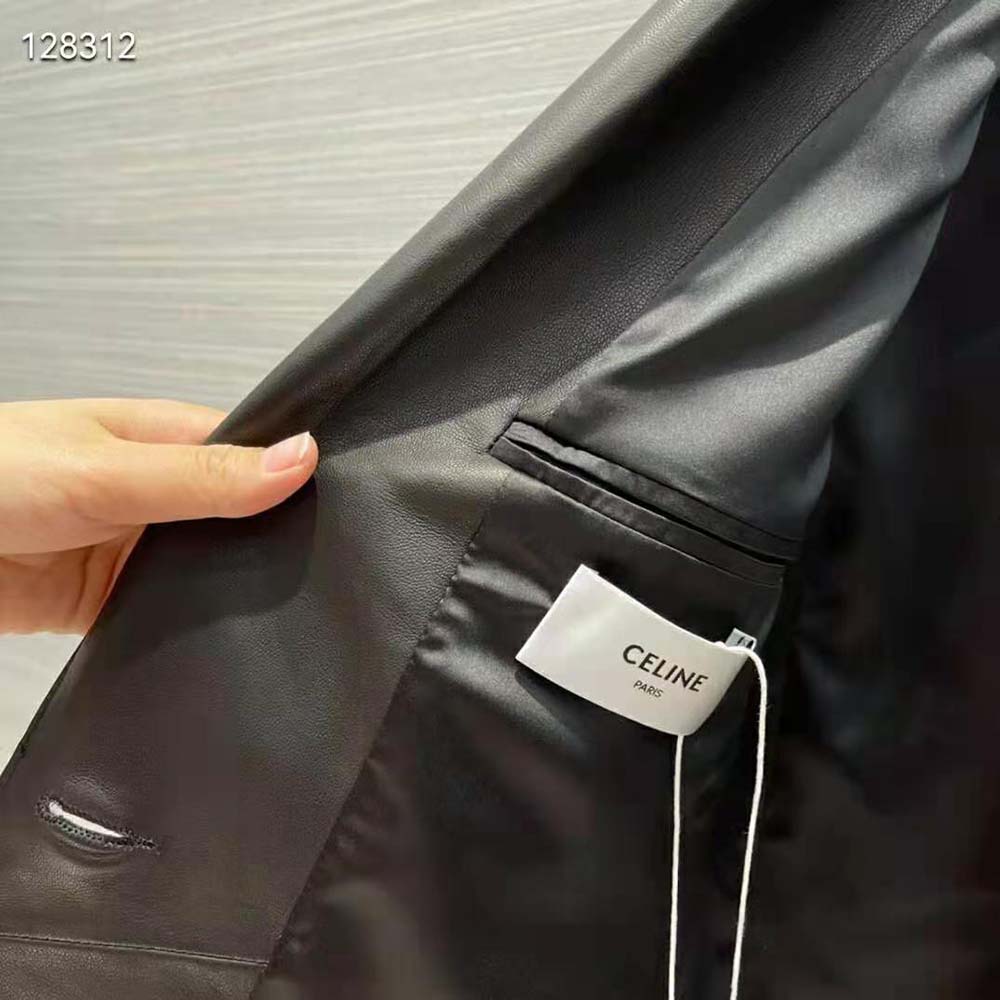 Celine Women Tournon Jacket in Lambskin Leather-Black - image 9