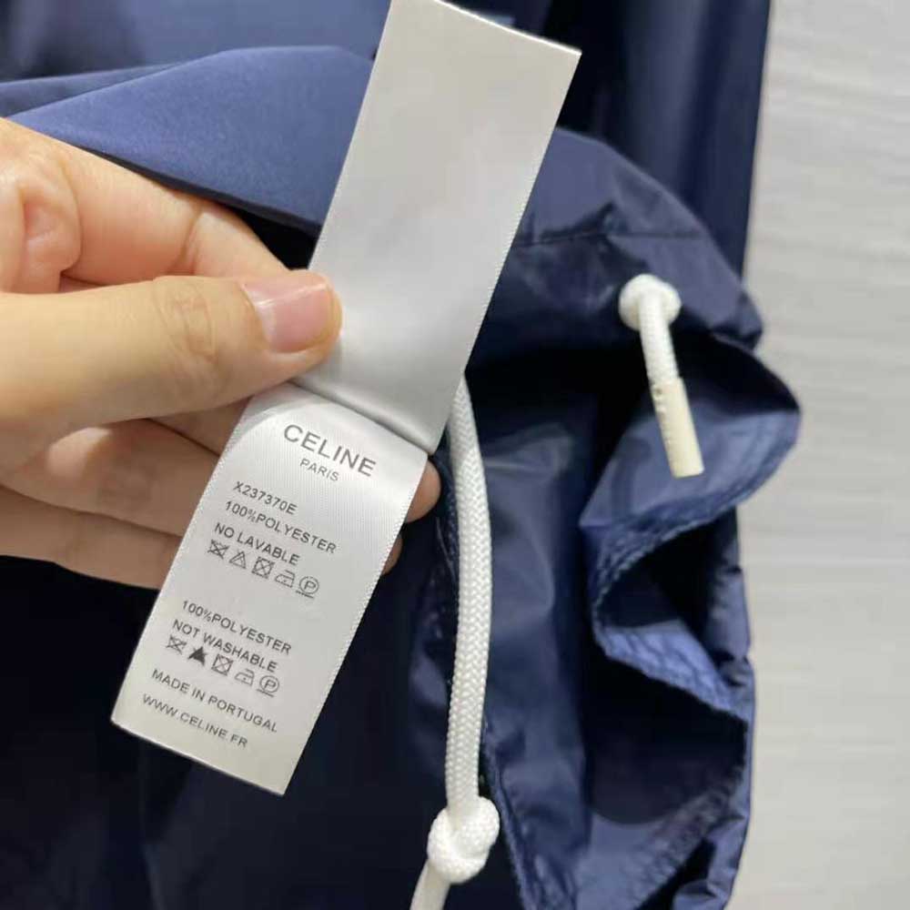 Celine Women Windbreaker in Lightweight Nylon-Blue - image 9