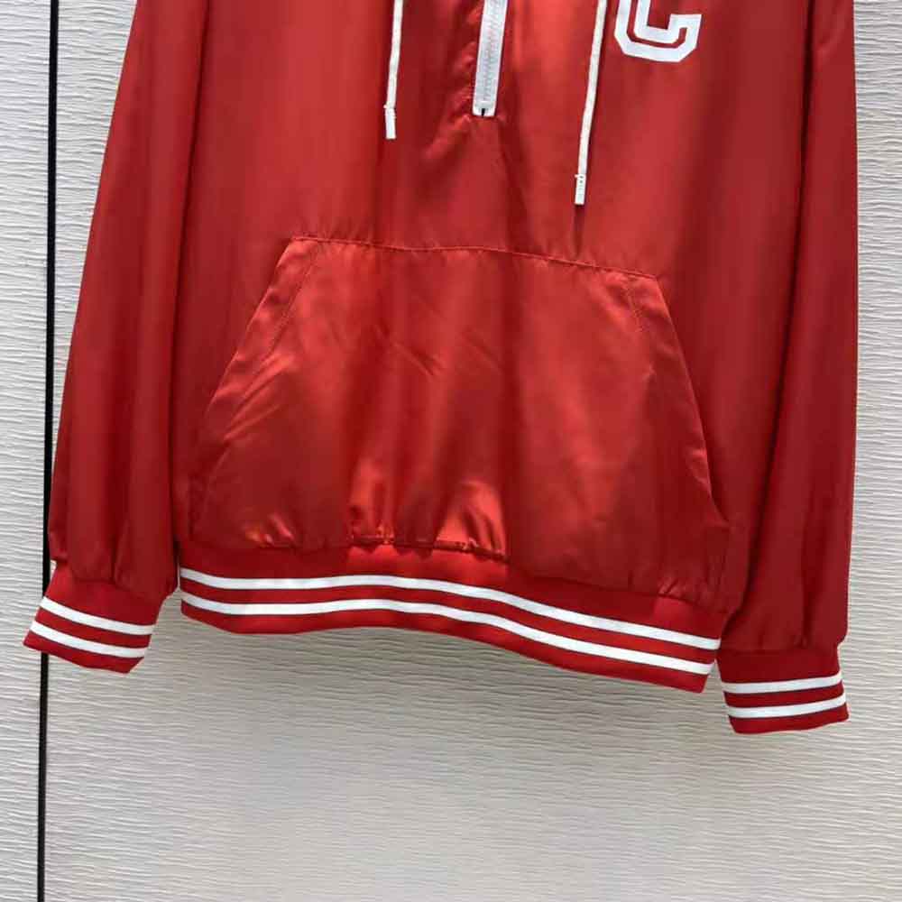 Celine Women Windbreaker in Lightweight Nylon-Red - image 8