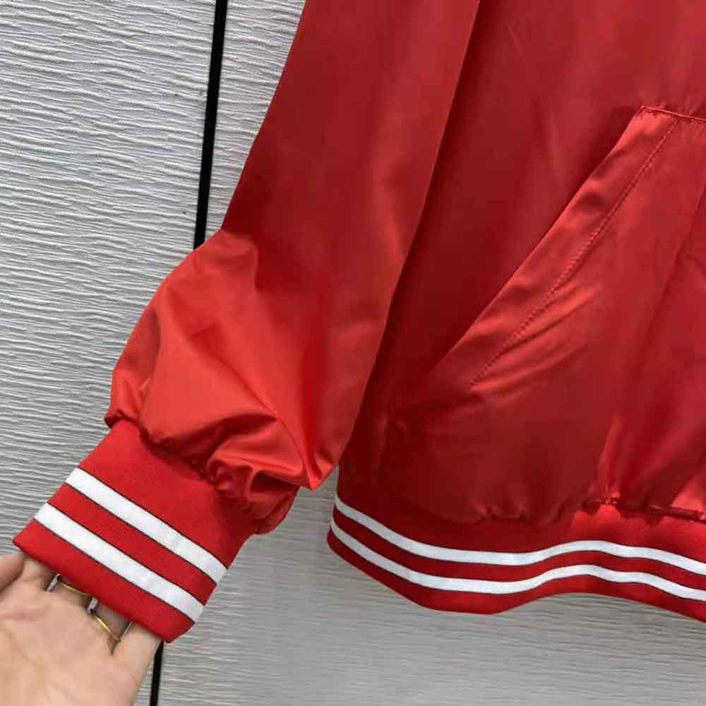 Celine Women Windbreaker in Lightweight Nylon-Red - image 7