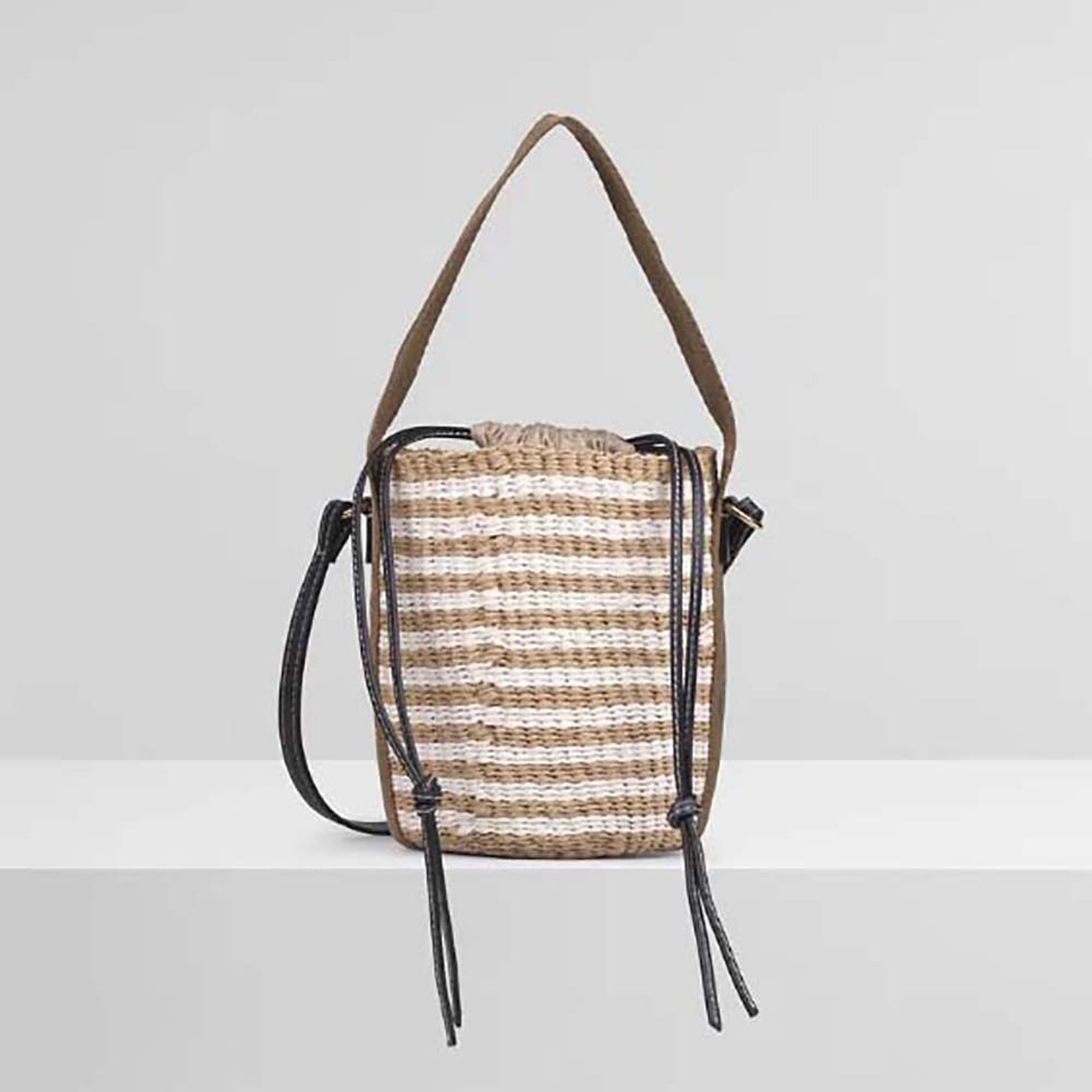 Close-up of Woody ribbon detail on Chloe Women Small Woody Basket