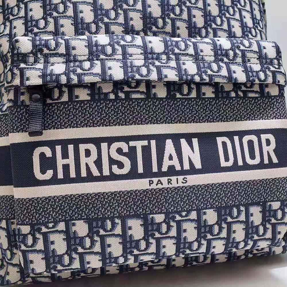 Dior Men Travel Backpack Blue Dior Oblique Technical Jacquard - image 10