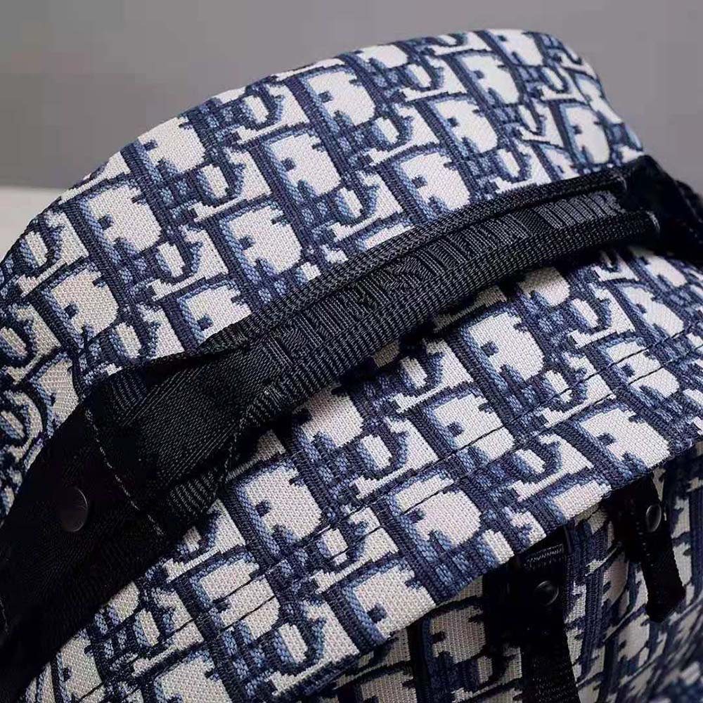 Dior Men Travel Backpack Blue Dior Oblique Technical Jacquard - image 7