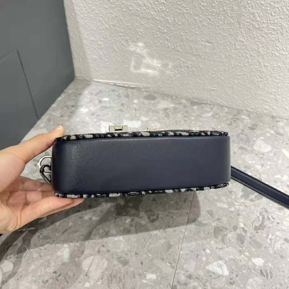 Dior Men Nano Pouch Beige and Black Dior Oblique Jacquard and Black Smooth Calfskin - image 8