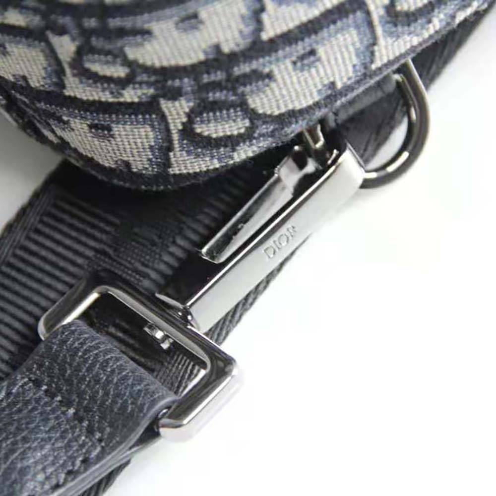 Dior Men Sling Bag Beige and Black Dior Oblique Jacquard - image 5