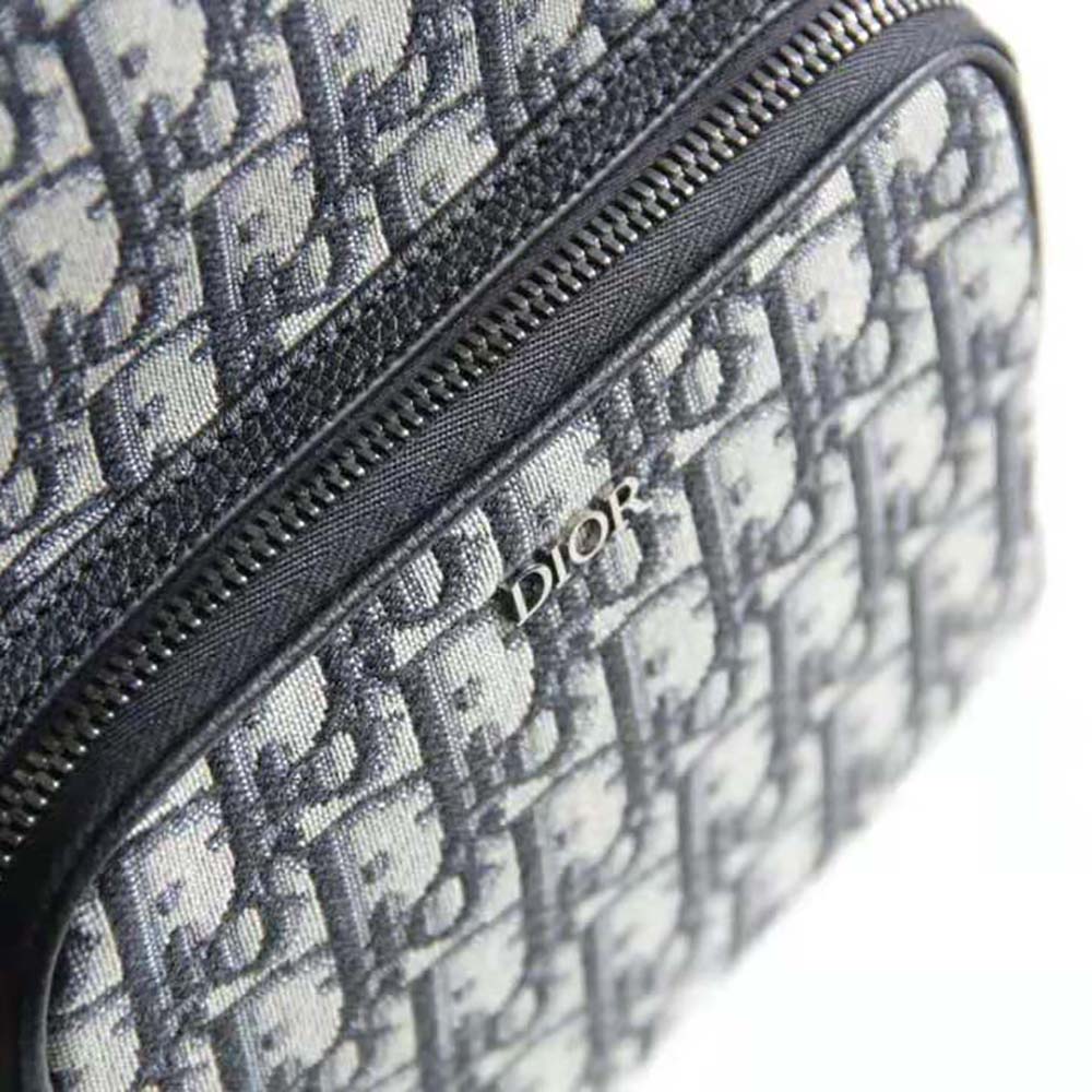 Dior Men Sling Bag Beige and Black Dior Oblique Jacquard - image 9