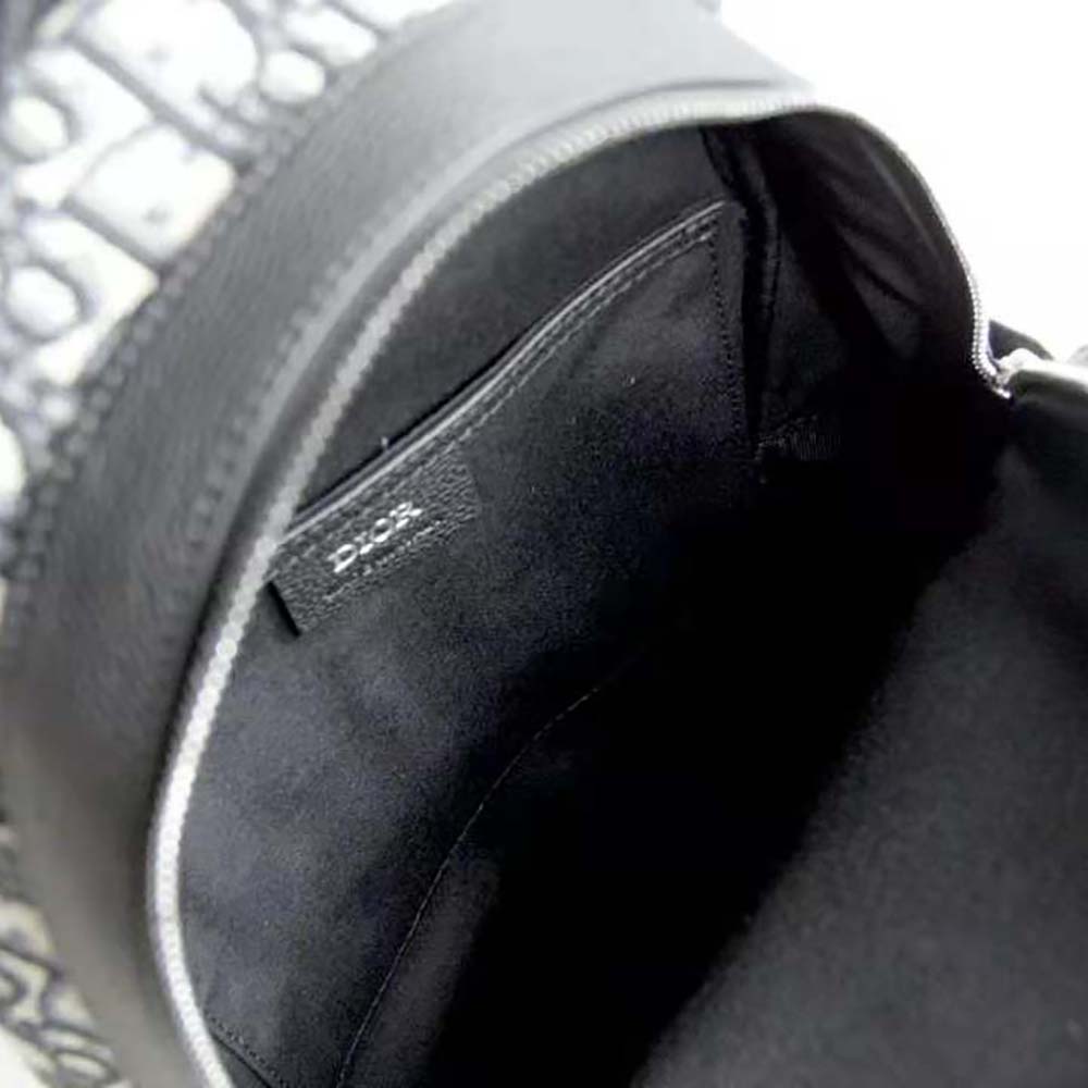 Dior Men Sling Bag Beige and Black Dior Oblique Jacquard - image 7