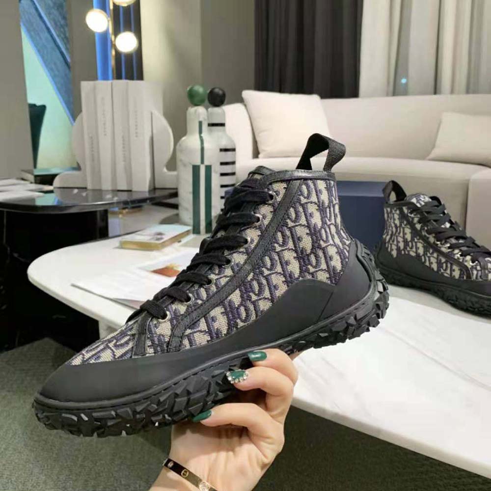 Dior Unisex B28 High-top Sneaker Beige and Black Dior Oblique Jacquard and Black Rubber - image 7