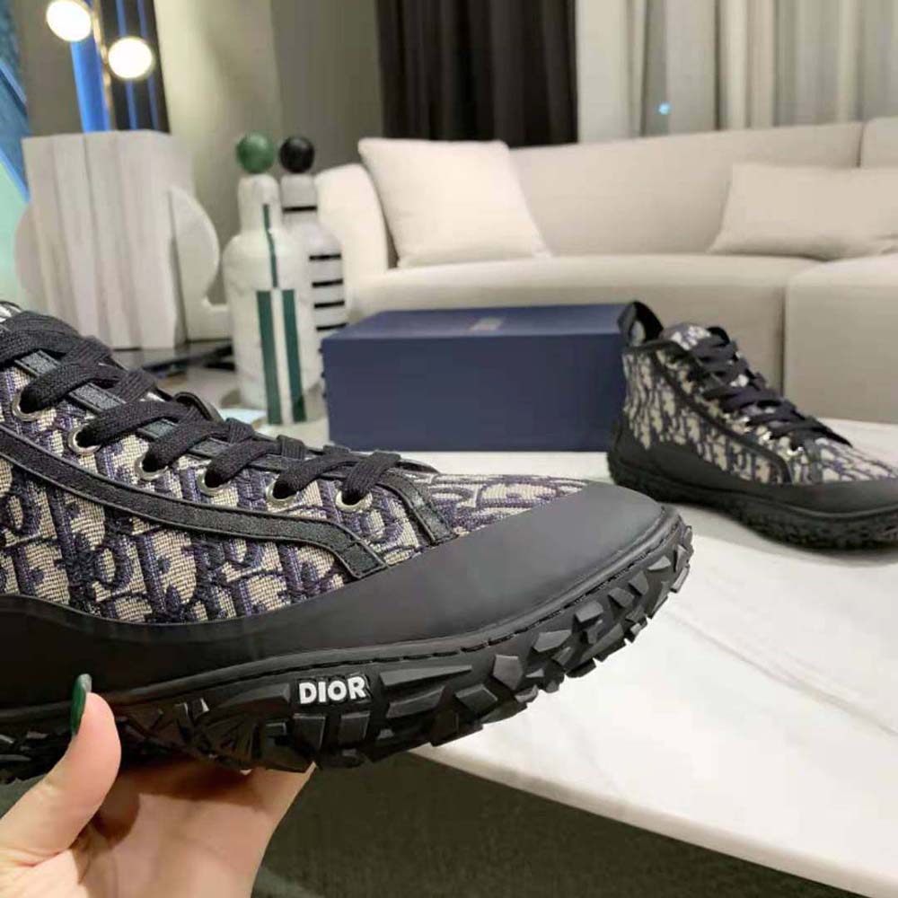 Dior Unisex B28 High-top Sneaker Beige and Black Dior Oblique Jacquard and Black Rubber - image 9