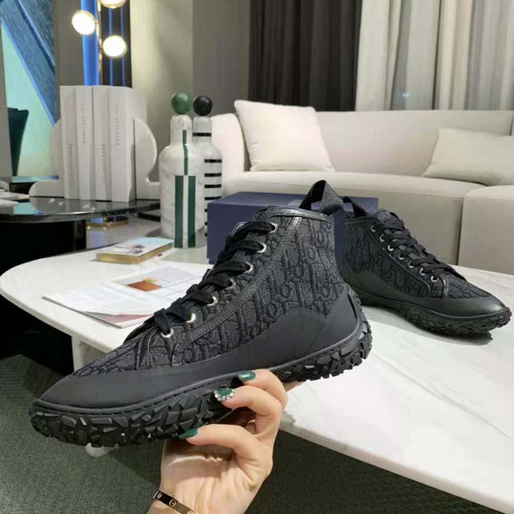 Dior Unisex B28 High-top Sneaker Black Dior Oblique Jacquard and Rubber - image 6