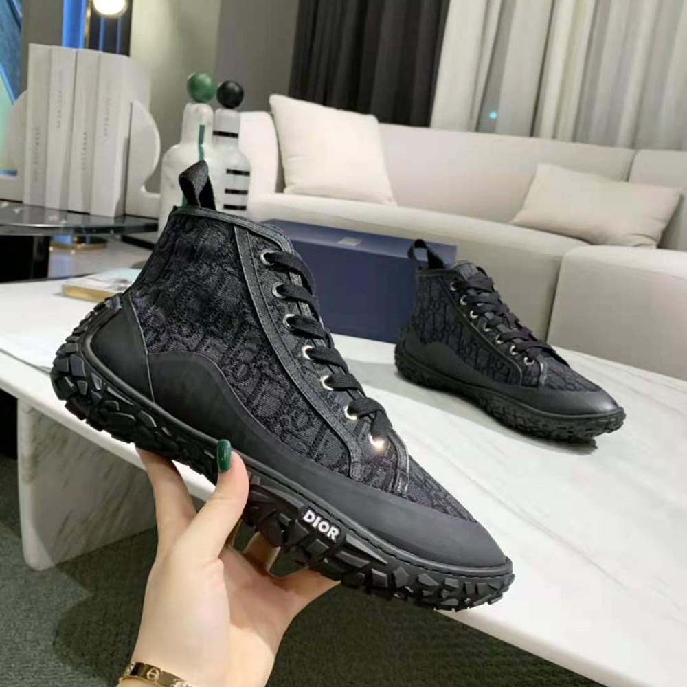 Dior Unisex B28 High-top Sneaker Black Dior Oblique Jacquard and Rubber - image 7