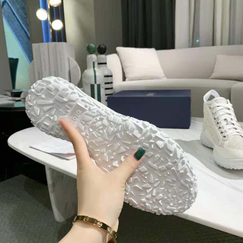 Dior Unisex B28 High-top Sneaker Off-White Dior Oblique Jacquard and White Rubber - image 6