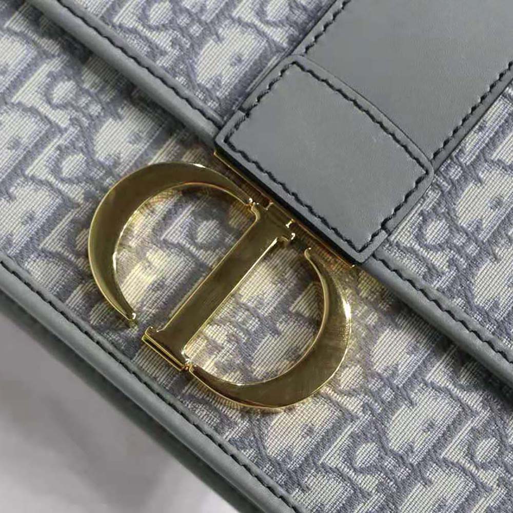 Dior Women 30 Montaigne Bag Gray Dior Oblique Jacquard - image 5