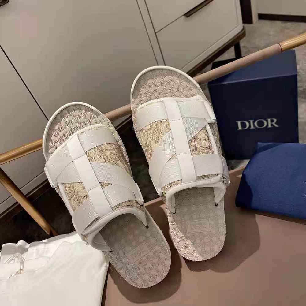 Dior Women Alpha Sandal Off-White Dior Oblique Jacquard - image 6