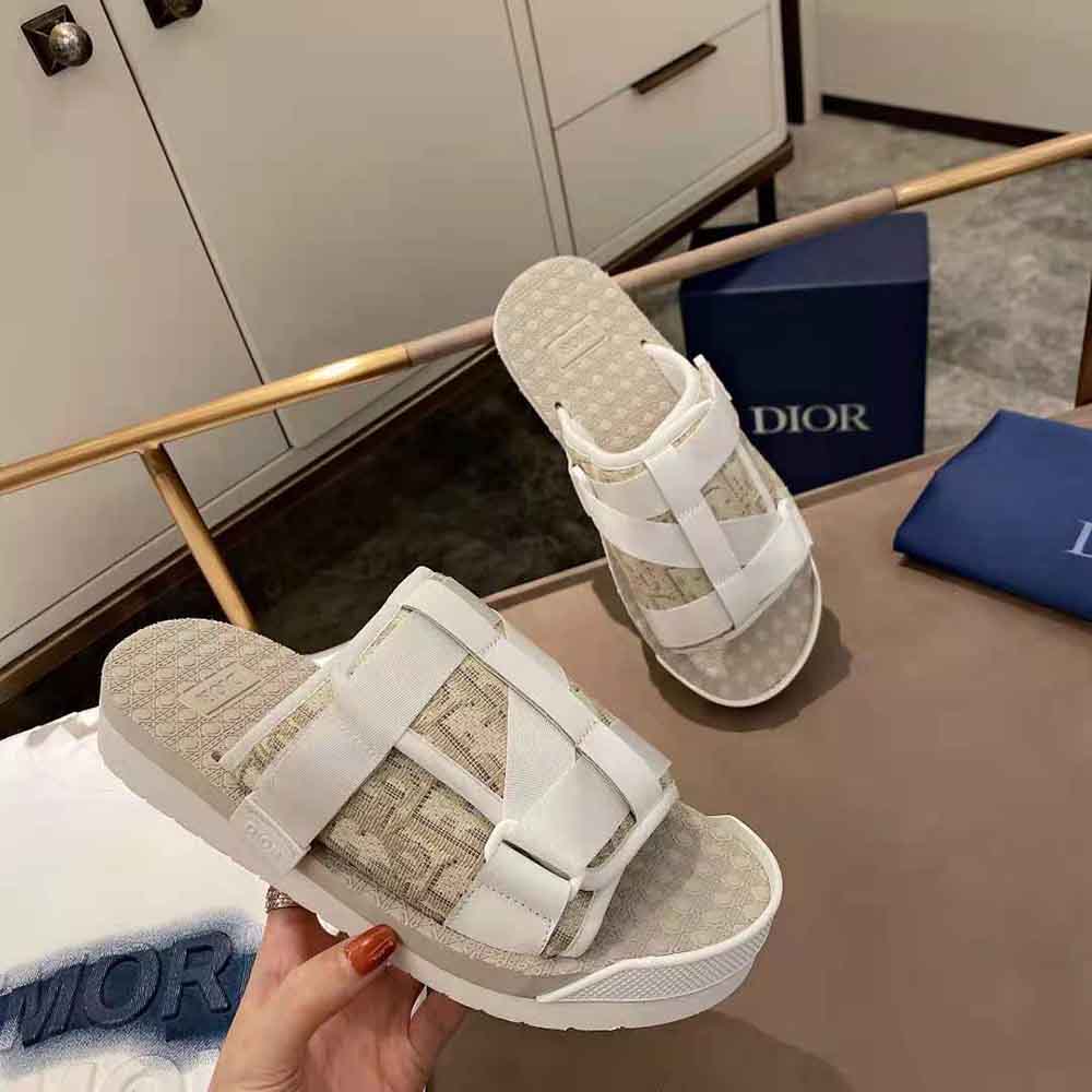 Dior Women Alpha Sandal Off-White Dior Oblique Jacquard - image 5