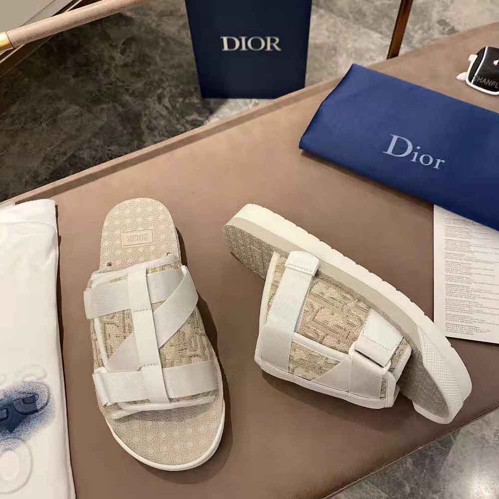 Dior Women Alpha Sandal Off-White Dior Oblique Jacquard - image 4