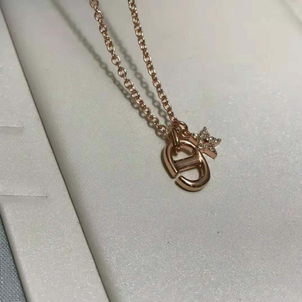 Dior Women CD Navy Necklace Rose Gold-Finish Metal - image 6