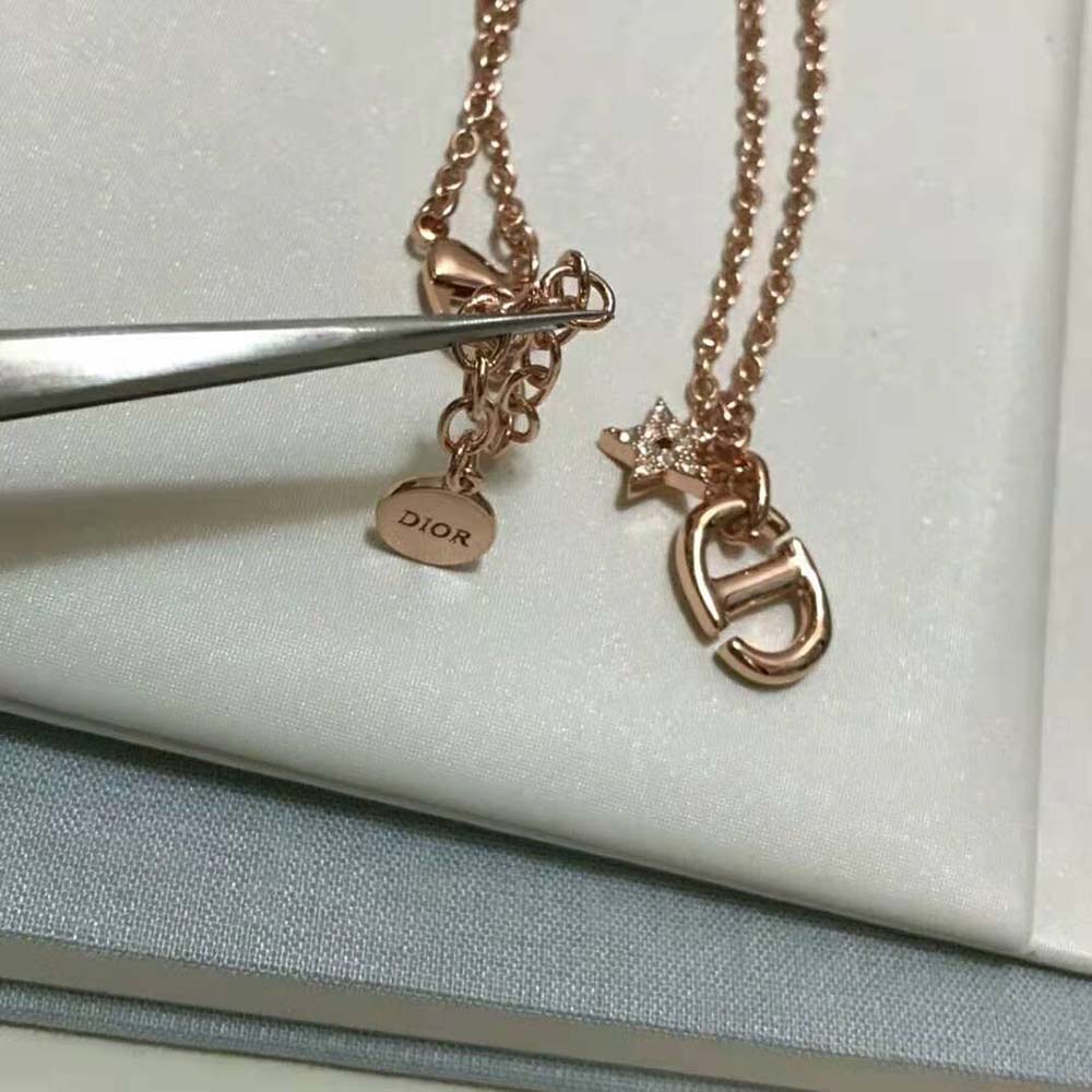 Dior Women CD Navy Necklace Rose Gold-Finish Metal - image 4