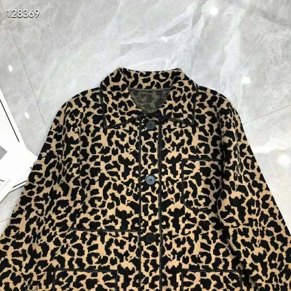 Dior Women Caro Jacket Beige Multicolor Mizza Technical Wool Knit - image 5