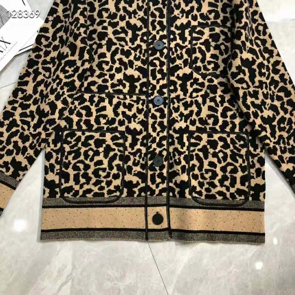 Dior Women Caro Jacket Beige Multicolor Mizza Technical Wool Knit - image 8