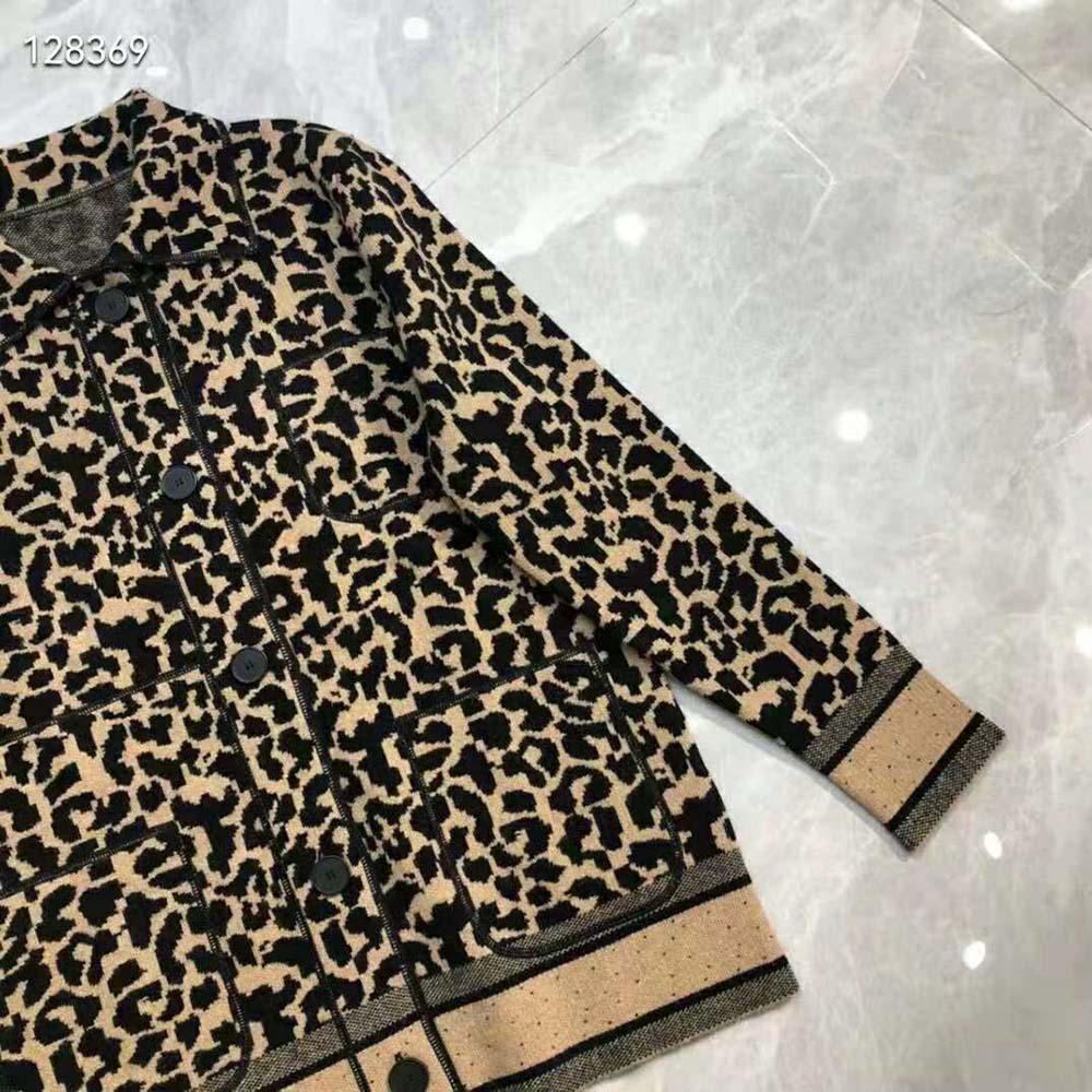 Dior Women Caro Jacket Beige Multicolor Mizza Technical Wool Knit - image 6