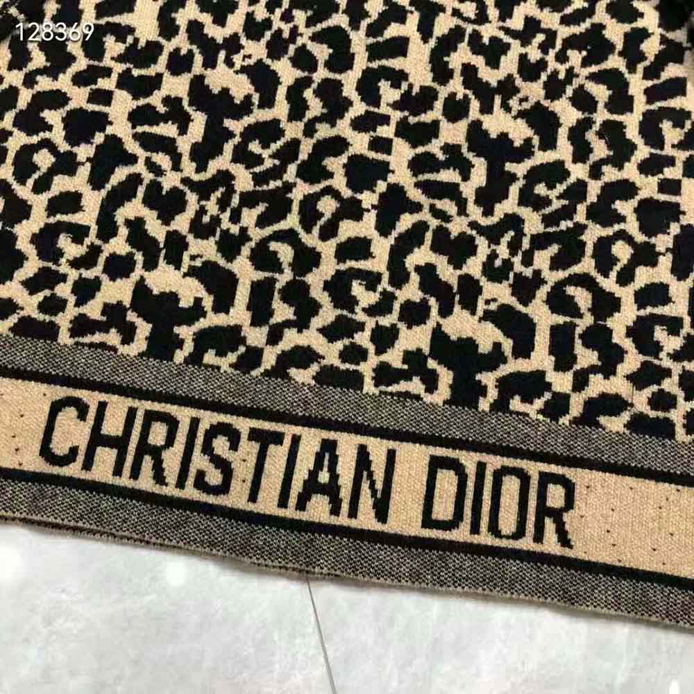Dior Women Caro Jacket Beige Multicolor Mizza Technical Wool Knit - image 9