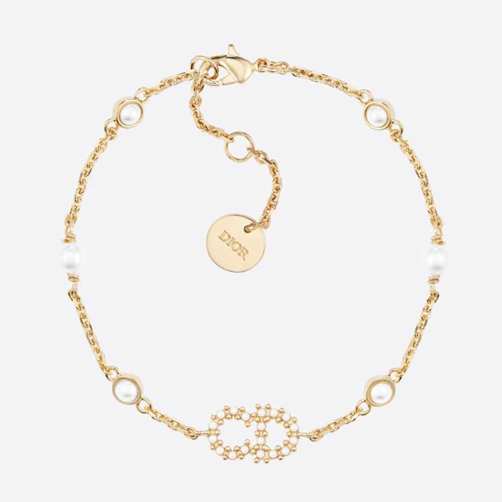 Close-up of Dior Women Clair D Lune Bracelet Gold-Finish Metal detail