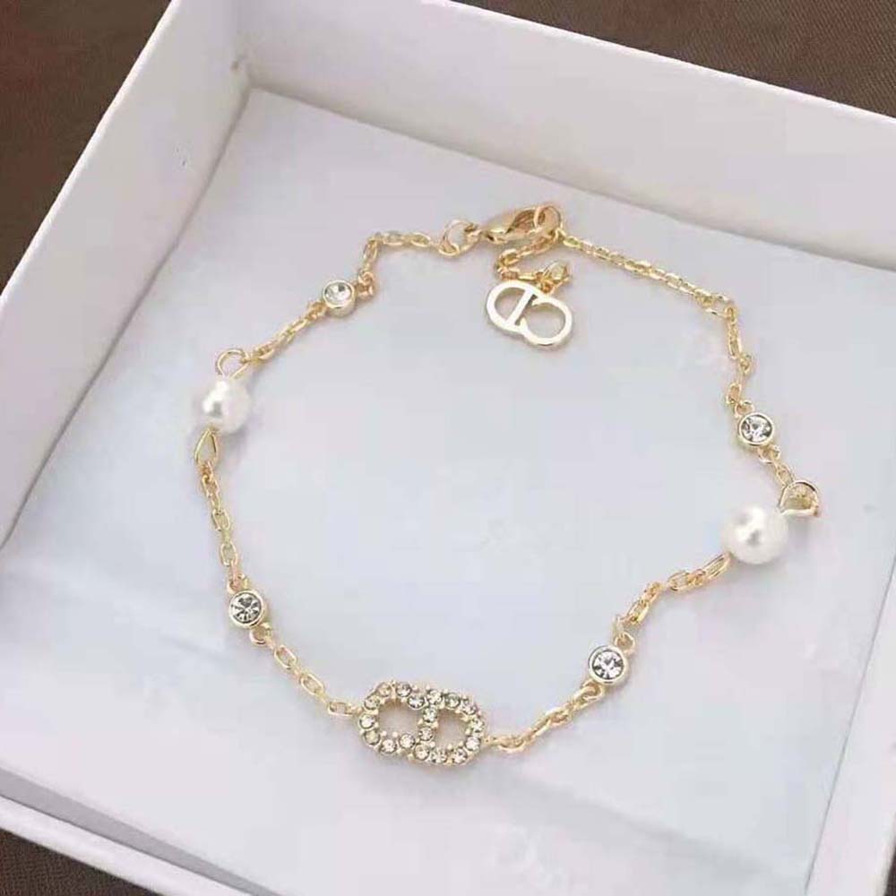 Side angle of Dior Women Clair D Lune Bracelet showing clasp