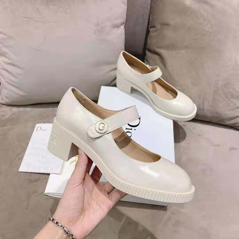 Dior Women D-Doll Pump White Shiny Calfskin - image 5