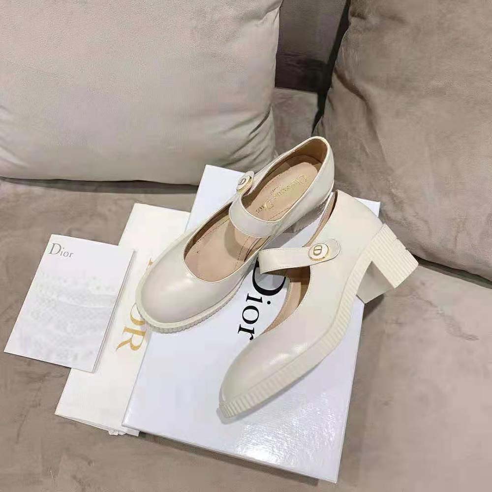 Dior Women D-Doll Pump White Shiny Calfskin - image 4