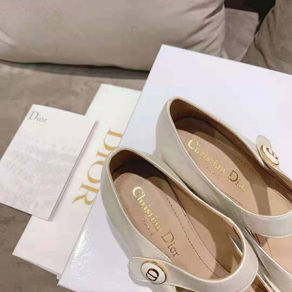 Dior Women D-Doll Pump White Shiny Calfskin - image 9