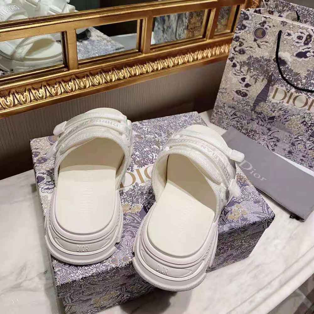 Dior Women D-Wander Slide White Camouflage Technical Fabric - image 4