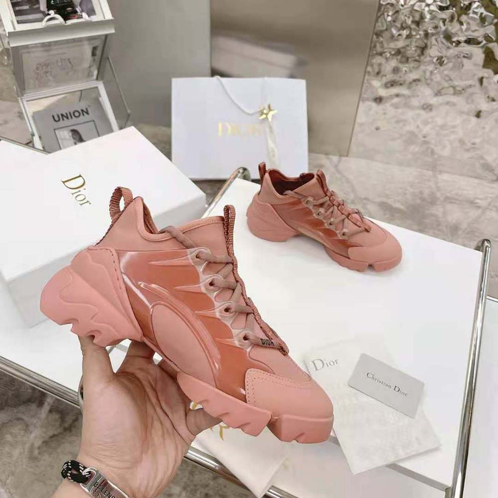 Dior Women D-connect Sneaker Dark Nude Technical Fabric - image 4