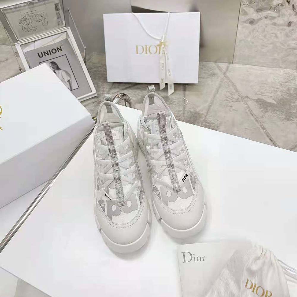 Rear angle showing chunky sole and Dior branding on Dior Women D-connect Sneaker