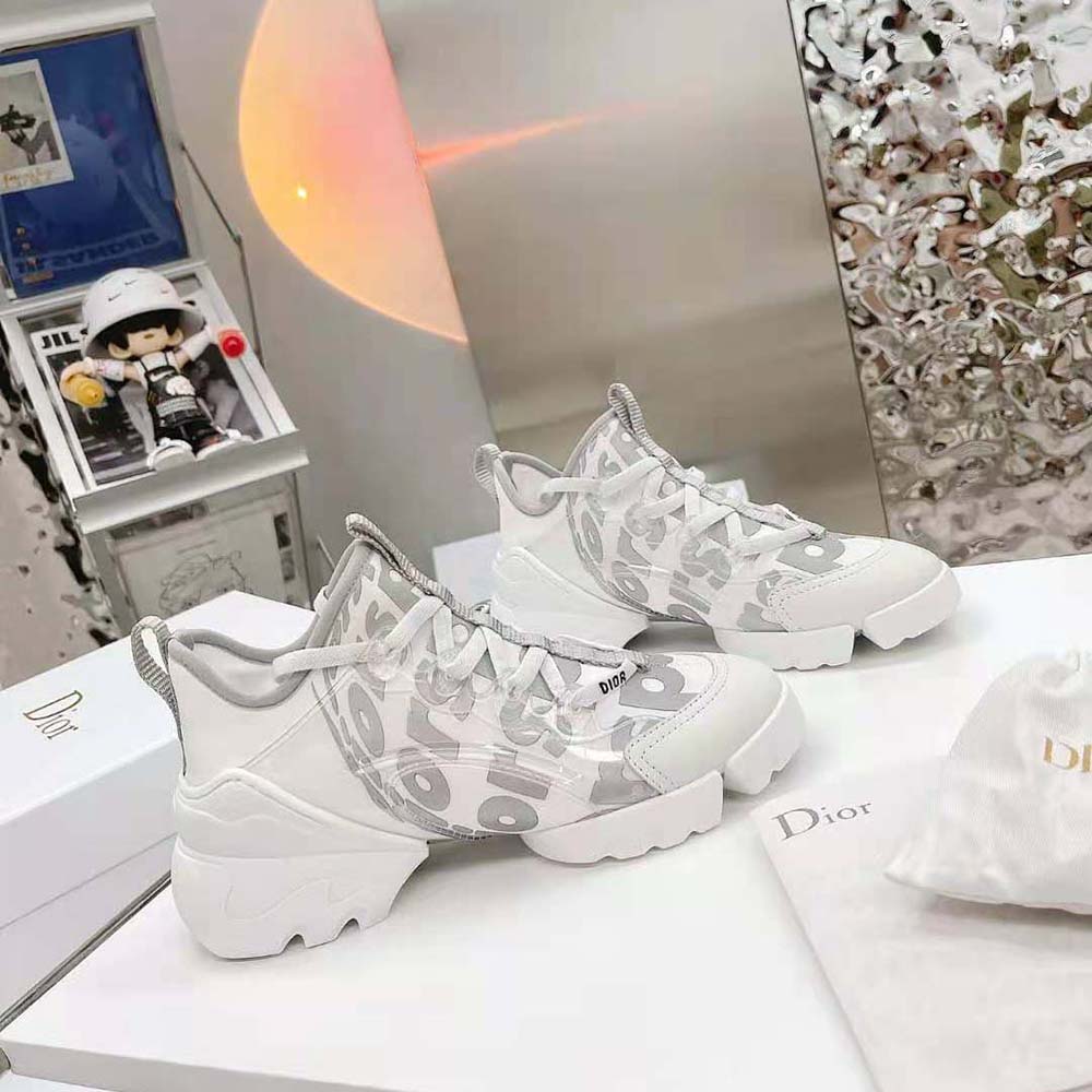 Dior Women D-connect Sneaker White Dior Spatial Printed Reflective Technical Fabric - image 4